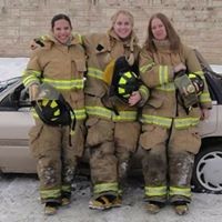 three women firefighters in uniform